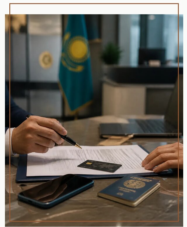 Открытие счета и банковской карты в Казахстане в Кургане